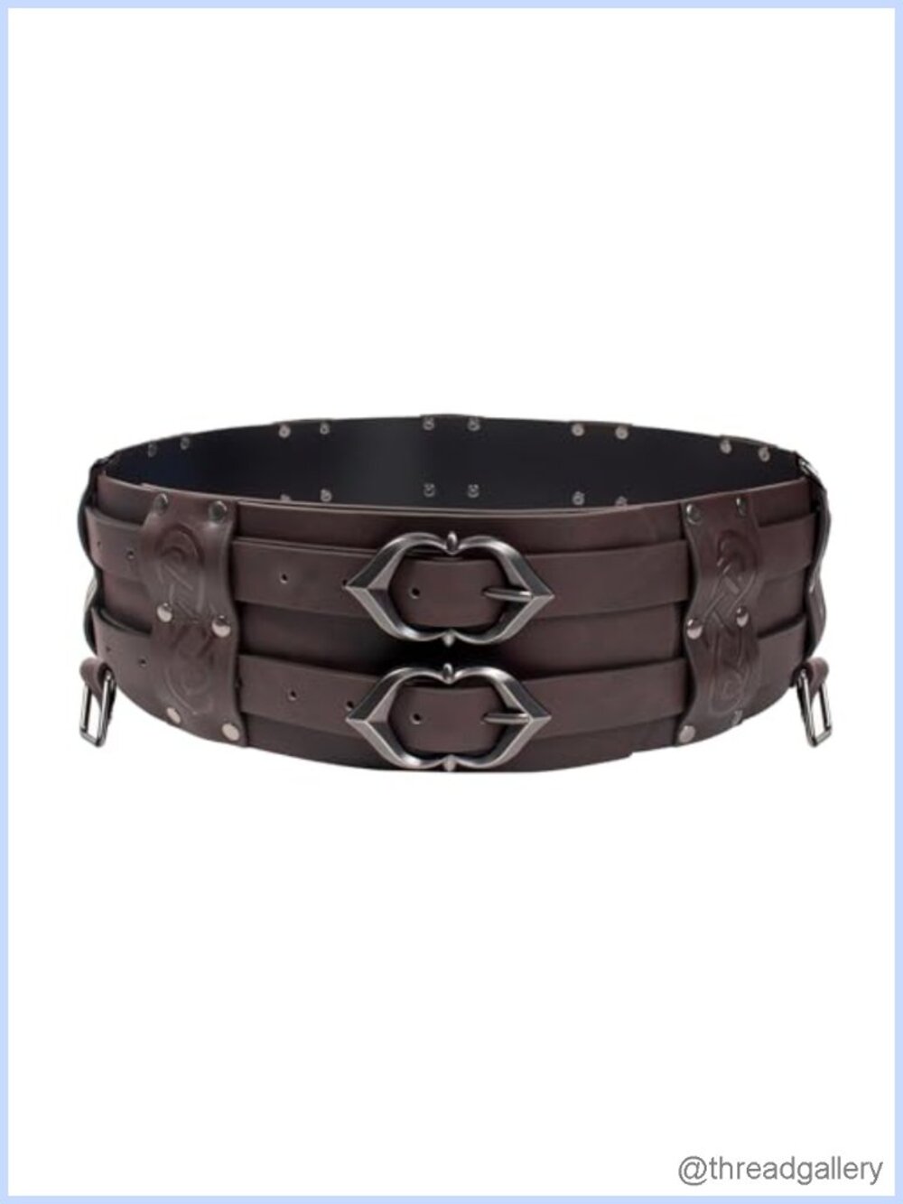 Medieval Viking Leather Waist Belt Corset Costume Cosplay Renaissance LARP